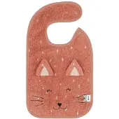 Trixie Slabbetje - Mrs. Cat - Zachte Badstof - 100% Biologisch Katoen - Met Drukknopjes - Roze