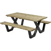 Talen Buitenmeubelen Picknicktafel geimpregneerd metalen frame 230x160 cm