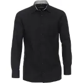 Casa Moda Comfort Fit overhemd zwart effen
