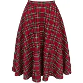 Hell Bunny - Rockabilly Midirok - Irvine Skirt - XS tot 4XL - voor Vrouwen - rood | Maat XL