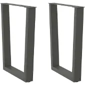 vidaXL Eettafelpoten 2 st V-vormig 60x(72-73,3) cm staal antraciet