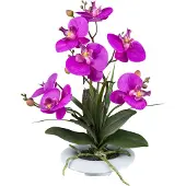 Kopu kunstbloem orchidee 41 cm met bloemschaal phalaenopsis
