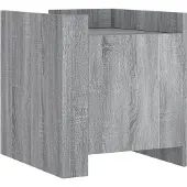 vidaXL Nachtkastje 45x50x50 cm bewerkt hout grijs sonoma eikenkleurig