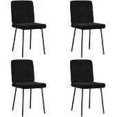 vidaXL Eetkamerstoelen 4 st fluweel zwart