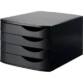 Djois Re - Solution bureauladenset - 4 gesloten laden - zwart - 100% gerecycled