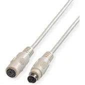Roline Premium Mini DIN 6-pins PS/2 data verlengkabel / beige - 6 meter