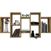 Hanging Hangende boekenkast Bilbao 7.0 Wandplanken Eik Artisan