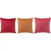 J-Line Kussen velvet oker/roze assortiment van 3