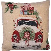 Clayre & Eef Kussenhoes 44x44 cm Beige Polyester Kerst