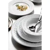 Hermia 24-delige serviesset Annelien | porselein wit 22x22x2 cm serviessets | NADUVI