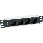 Equip 333311 Steckdosenleiste 10"(1HE)4fach Schuko CEE 1,8m Kabl.si
