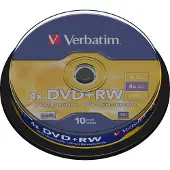 Verbatim DVD+RW discs op spindel - 4-speed - 4,7 GB / 10 stuks