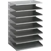 Durable sorteerrek, staal, 8 vakken, lichtgrijs