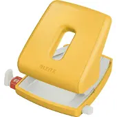 Leitz Cosy perforator 2-Gaats - Perforeert Tot 30 Vel - Ideaal voor Thuiskantoor/Thuiswerken - Warm Geel