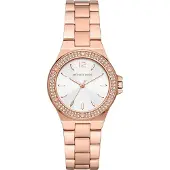 Michael Kors Roze Gouden Dames Horloge Met Mineraalglas