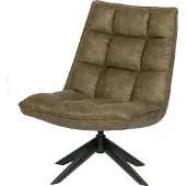 Woood Jouke Draaifauteuil - Kunstleer - Groen - 97x70x85