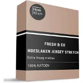 Signature Hoeslaken - Katoen Jersey Stretch - Extra Hoog - Zilver