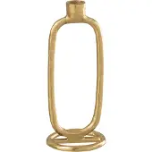 J-Line Kaarshouder ovaal aluminium goud