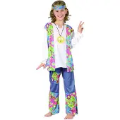 Vegaoo Flower Power kostuum voor meisjes