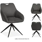 Maxfurn MX-Sofa - Stoel Luka / Kleur: Antraciet