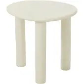 J-Line Side table bali mdf/pvc white small