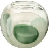 Jline Vaas livy glas groen/wit/transparant small