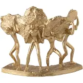 J-Line Figuren dragen steen resine goud