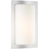 LCD Wandlamp buiten met bewegingssensor Luis, alu / grijs / zink, Roestvrij staal, Modern