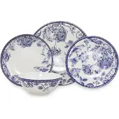 Hermia Concept 24-delige serviesset Kate | porselein blauw 27x27 cm serviessets | NADUVI