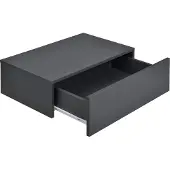 En.casa Wandplank met lade zwevend 46x30x15 cm donkergrijs