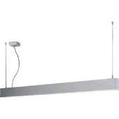 Orion LED plafondlamp Sando met ophangset - 114 cm, alu / grijs / zink, Werkkamer / Kantoor, Aluminium