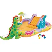Intex Opblaasbaar speelzwembad - Dino Park - met glijbaan - 201x157x69cm