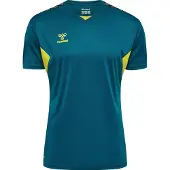 Hummel Functioneel shirt 'Authentic' cyaan blauw / grijs / riet / zwart