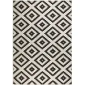 Home Collection Vloerkleed Malta Rechthoekig - zwart, creme 160 x 230