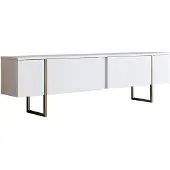 Skye Decor , Luxe - Wit, Goud, TV-meubels, Wit, 180 x 50 x 30 cm