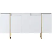 Kalune Design Dressoir Gizli | spaanplaat wit 160x80x35 cm dressoirs | NADUVI