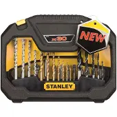 Stanley Boor- En Bitset - Family Set - Titanium Voor Hout/steen/metaal - 30-delig