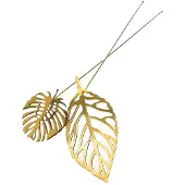 Klong Brass leaves decoratie 2-pack Wood