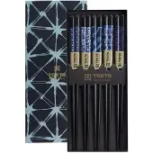 Tokyo Design Studio - Eetstokjes Geschenkset - Blue Mixed Designs - 5 Paar - 22,5 cm