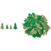 Colorations - foamstickers glitter kerstbomen, 100st.