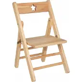 Atmosphera Kids Kindervouwstoel / Stoel - Naturel - Ster