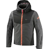 Ixon Burning Antraciet Zwart Neon Rood Waterdichte Textiele Motorjas Maat 2XL