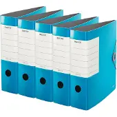 Leitz kwaliteitsordner SOLID, A4, rugbreedte 82 mm, 5 stuks, lichtblauw