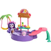 Enchantimals Sunshine Island Monkey With Pool And Accessories Mini Doll Roze Kinderen