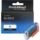 PrintAbout Inktcartridge CLI-551C Cyaan geschikt voor Canon