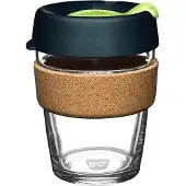 KeepCup Brew Cork - Herbruikbare koffiebeker van gehard glas en natuurlijke kurk M 12oz/340ml - Diep