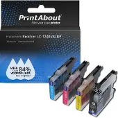 PrintAbout Inktcartridge LC-1240VALBP 4-kleuren Multipack geschikt voor Brother