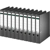 Leitz ordner 1007/1008, A4, rugbreedte 52 mm, 10 stuks, zwart