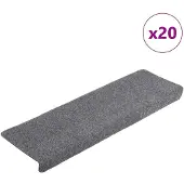 vidaXL Trapmatten Zelfklevend 20 stuks 65x21x4 cm Lichtgrijs