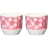 Arabia Huvila eierdop 2-pack Roze-wit